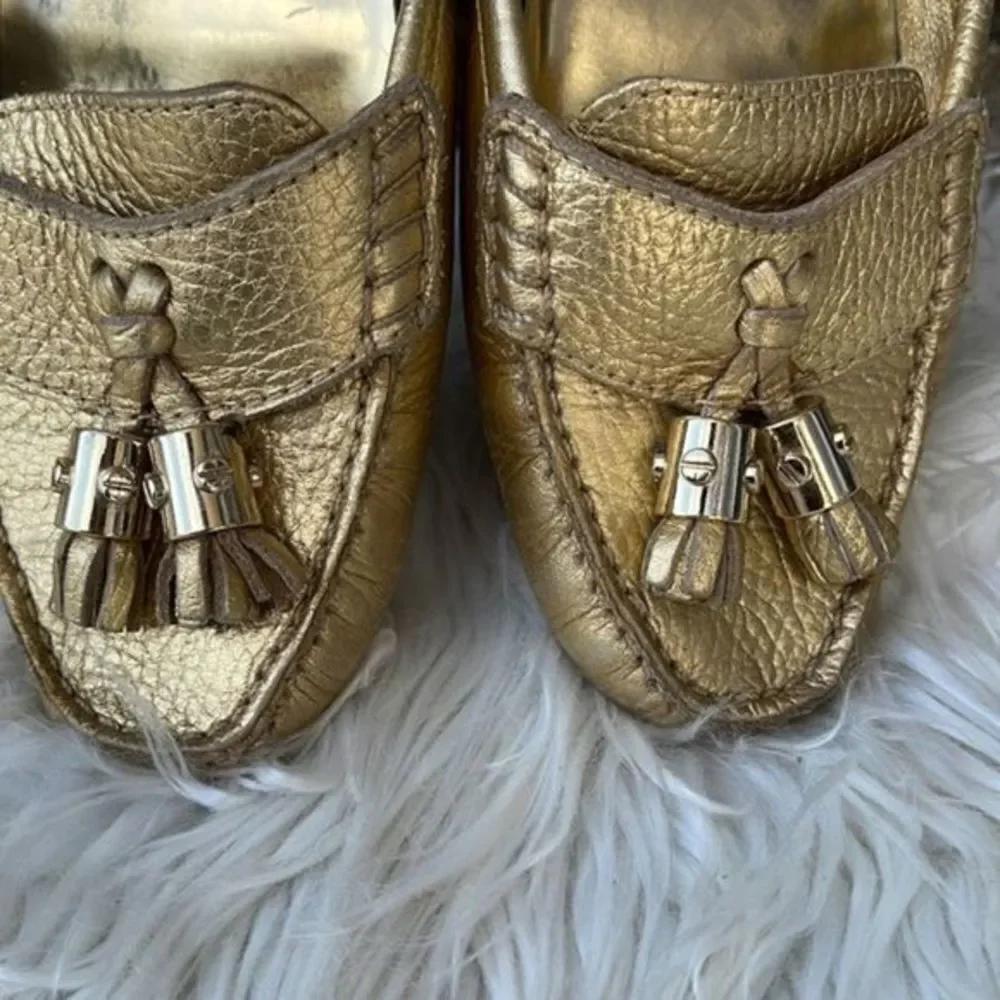 Tory Burch lawrence metallic tumbled leather shoe size 6.5
